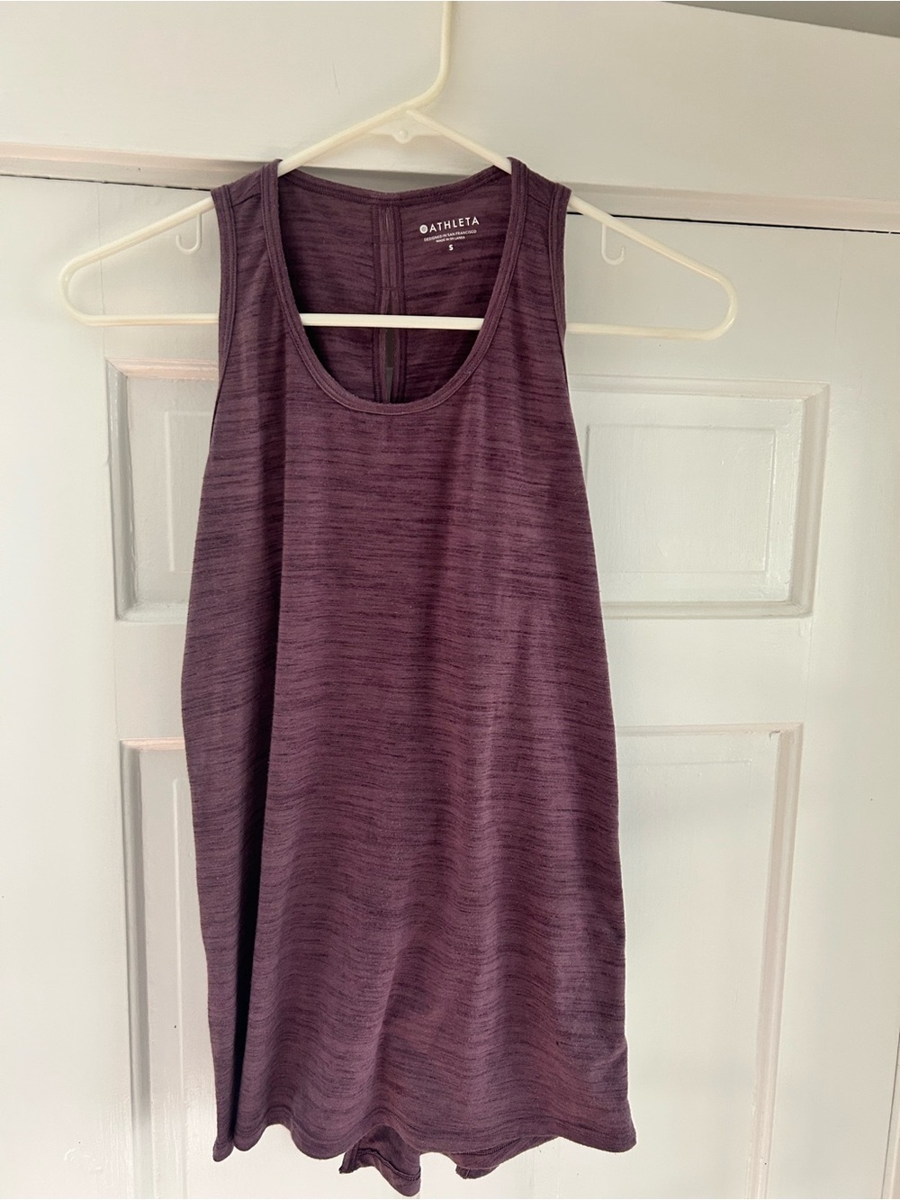 Athleta Plum Heathered Scoop Neck Tank